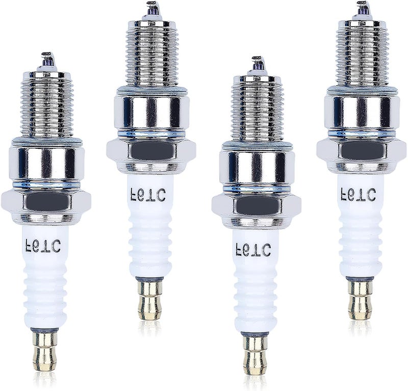 Adefol F6TC Spark Plug for NGK BP6ES and for Champion N9YC - 4 Pack F6TC Spark Plugs Fit for GX160 GCV160 GX100 GX120 GX200 GX240 GX270 GX340 GX390 Series Lawnmower Engine Sparkplug - Image 1